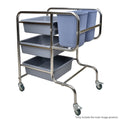 NNEAGS 2X 3 Tier Food Trolley Food Waste Cart Five Buckets Kitchen Food Utility 80x43x89cm Round