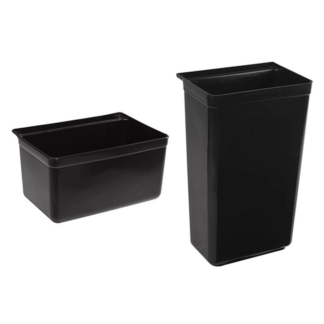 NNEAGS 2X 3 Tier Food Trolley Food Waste Cart w/ 2 Bin Food Utility Kitchen Large