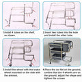 NNEAGS 3 Tier Food Trolley Food Waste Cart Five Buckets Kitchen Food Utility 80x43x89cm Round