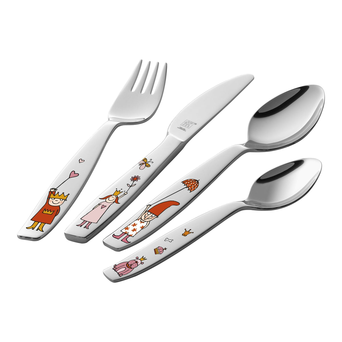 ZWILLING Prinzessin Emilie 4 Piece, Children's Flatware Set, Silver