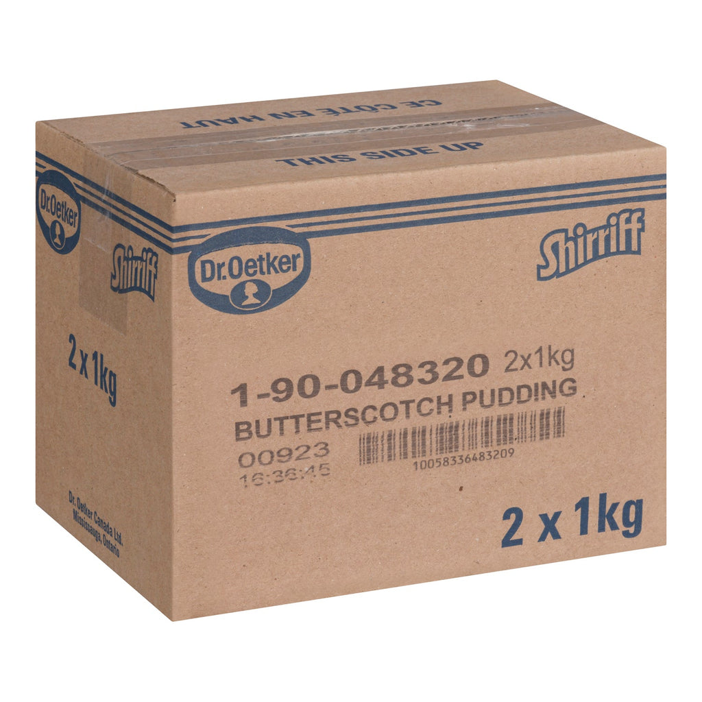 Pudding Butterscotch Powder - 2 x 1 kg - Shirriff - Baking Mixes and Ingredients - Canadian Distribution - Ships Free Within Canada on Orders Above CAD $199