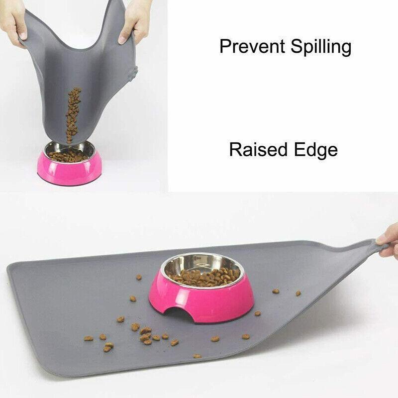 Silicone Pet Feeding Mat Dog Cat Food Bowl Placemat Waterproof Non-Slip Easy Clean