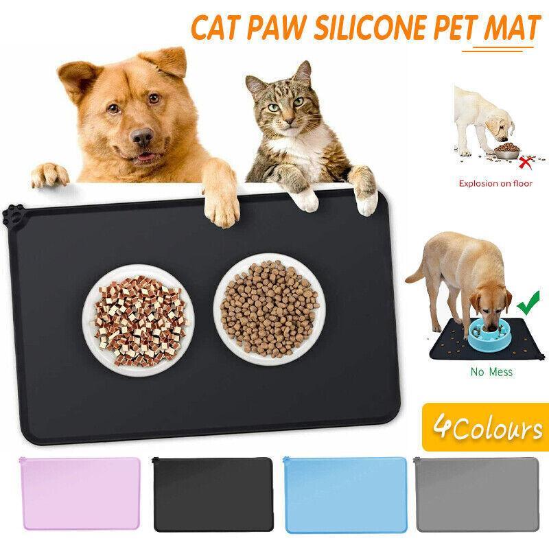 Silicone Pet Feeding Mat Dog Cat Food Bowl Placemat Waterproof Non-Slip Easy Clean