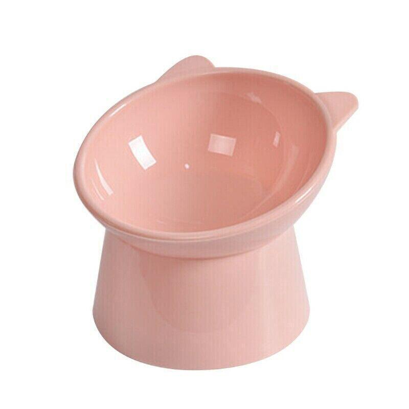 Elevated Pet Bowl Cat Dog Feeder Food Water High-Foot Anti Vomiting Tilted Bowl