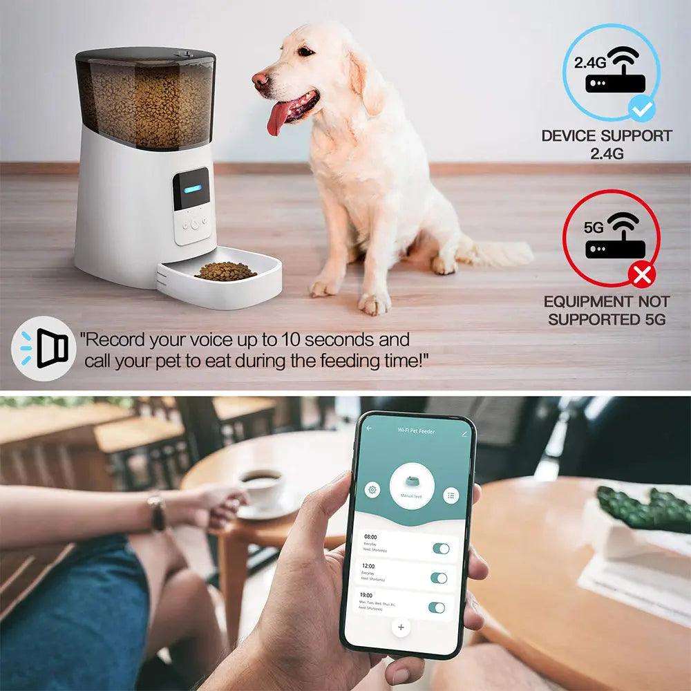 Automatic Cat Feeder WiFi Enable Smart Pet Dog Food Dispenser
