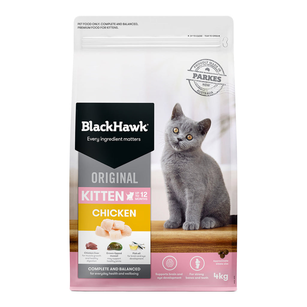 Black Hawk Original Dry Cat Food Kitten Chicken 4 or 8KG