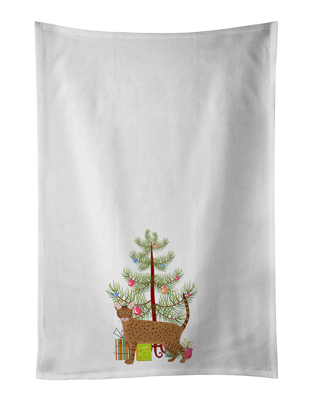 Ocicat Cat Christmas Kitchen Towel Set of 2