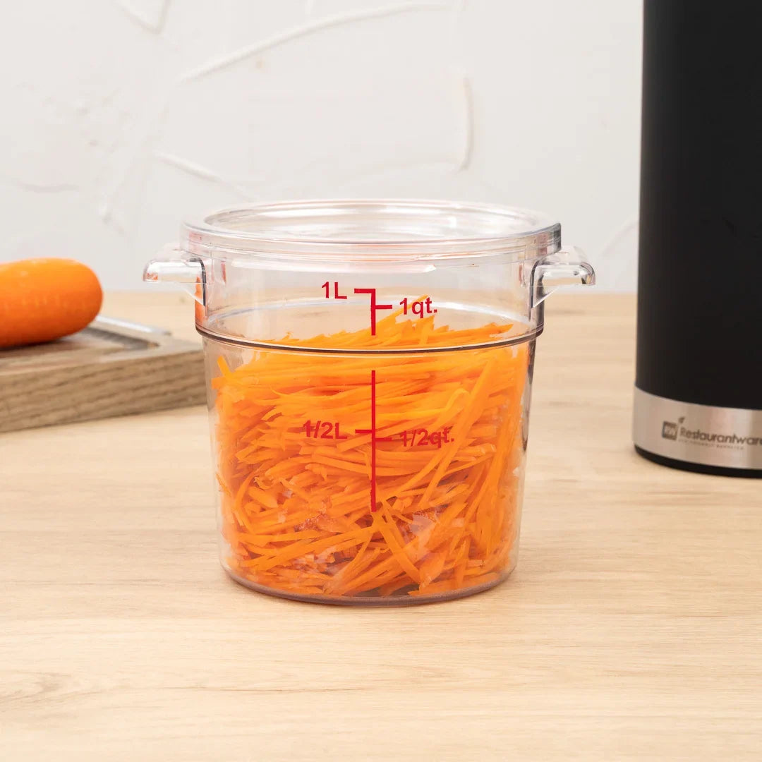 Restaurantware Met Lux Clear Plastic Round Lids, For 1 Quart Met Lux Food Containers - 1 Unit/Each, 10 Eaches/Case - Restaurant Equipment and Smallwares - Canadian Distribution - Ships Free Within Canada on Orders Above CAD $199