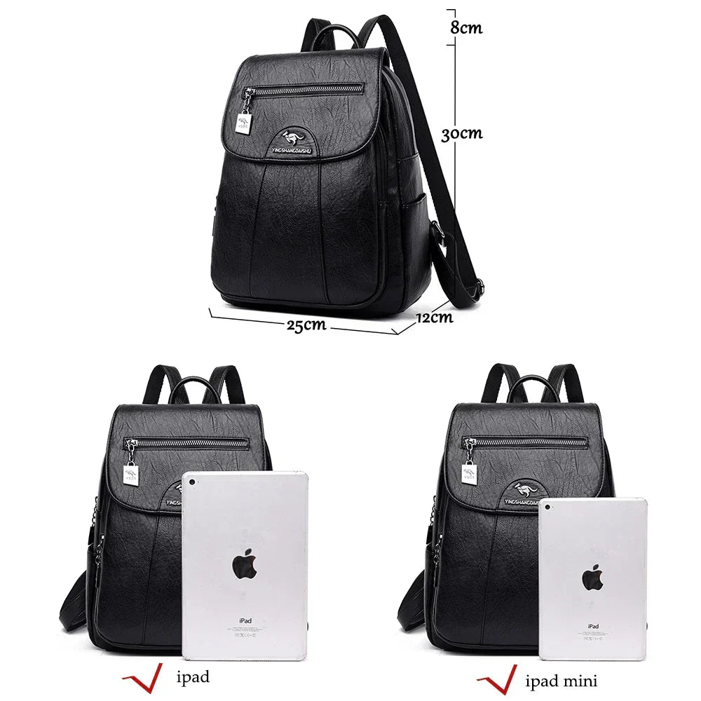 Vintage Soft Leather Women's Backpacks