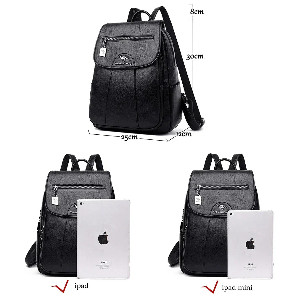 NNEOBA Vintage Soft Leather Women's Backpacks