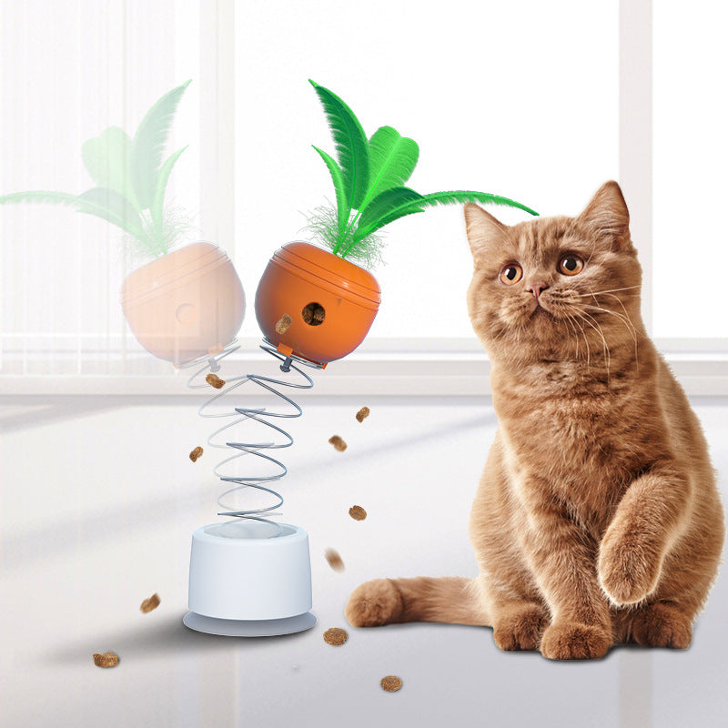 Interactive Food-Dispensing Cat Toy for Mental Stimulation