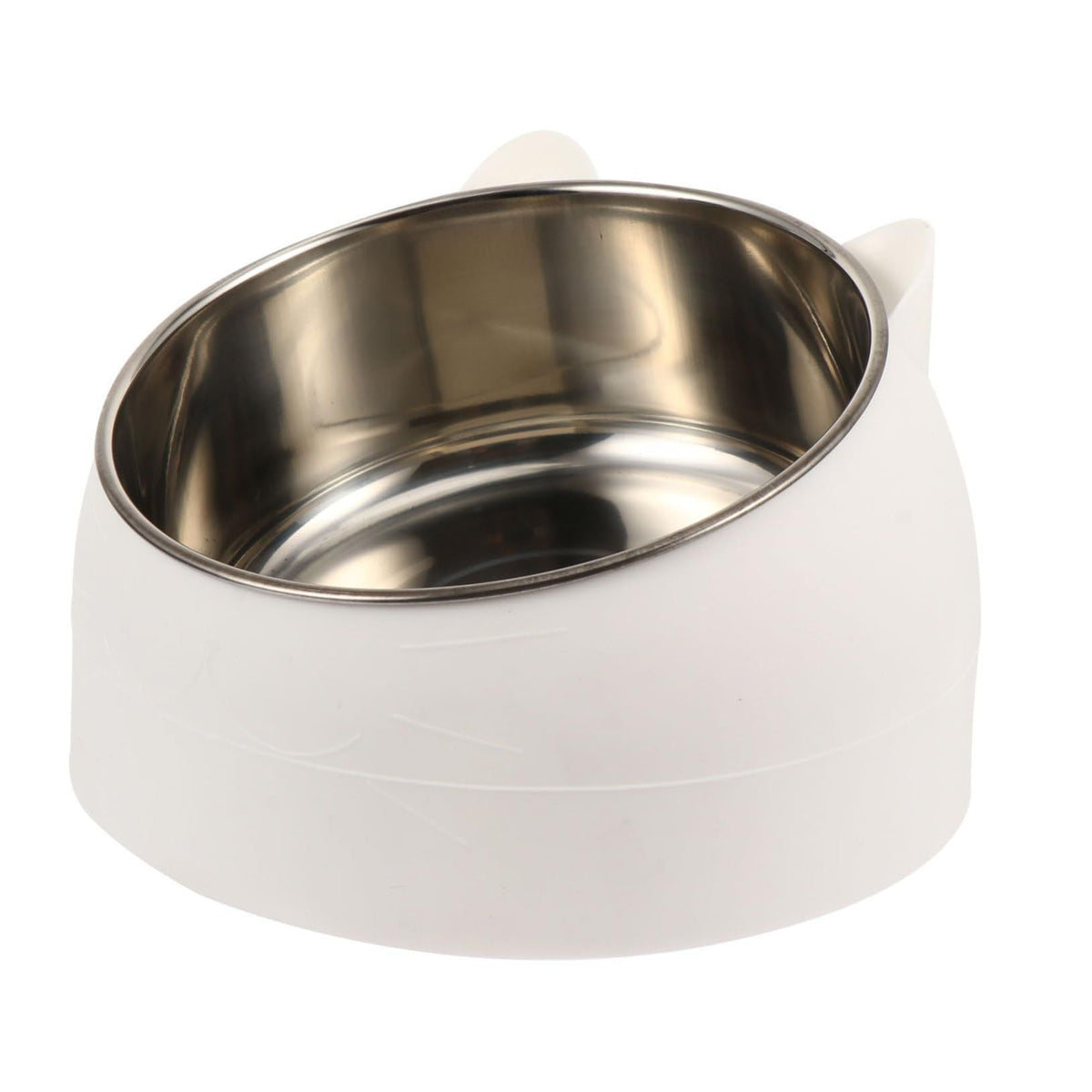 Stainless steel cat bowl, elevated pet bowl, cat food feeder, cat feeding bowl, pet feeding bowl, tilted cat bowl