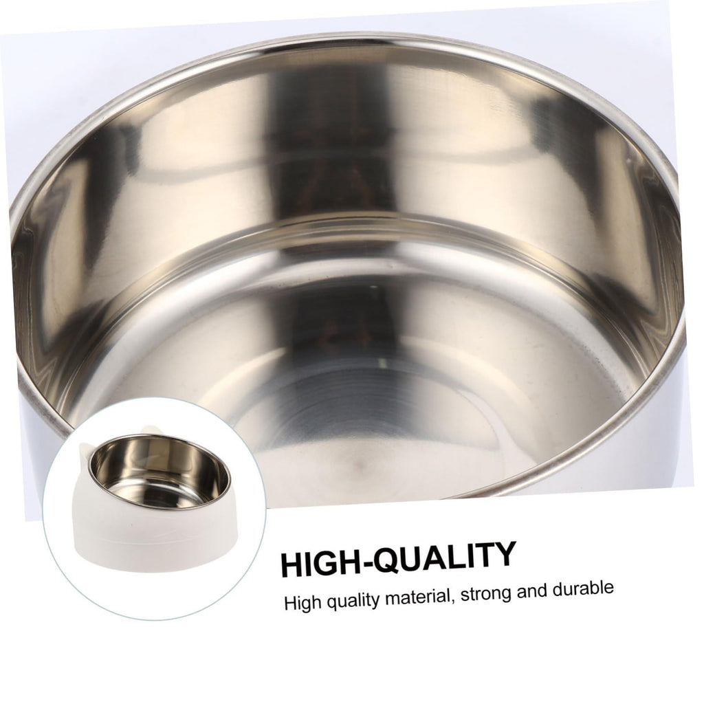 Stainless steel cat bowl, elevated pet bowl, cat food feeder, cat feeding bowl, pet feeding bowl, tilted cat bowl