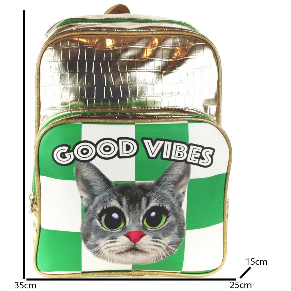 Backpack Cat good vibes