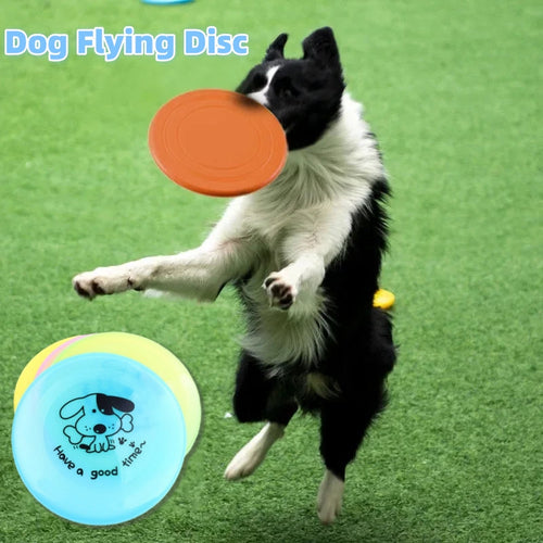Silicone Flying Saucer Funny Pets Dog Cat Toy Dog Game Flying Discs