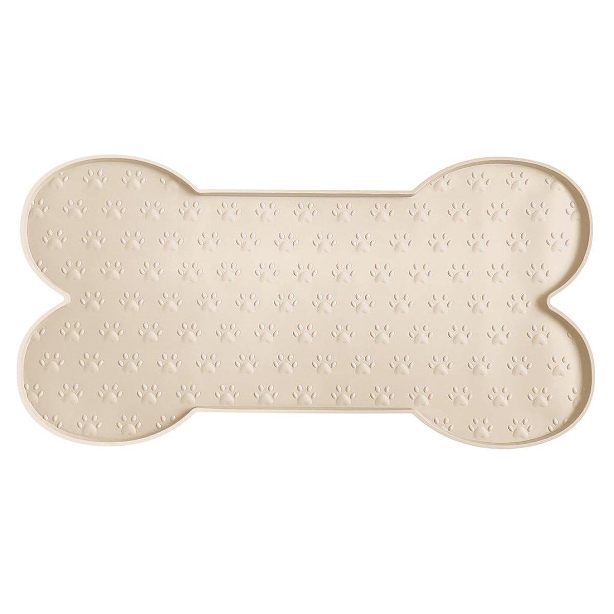 Silicone Pet Feeding Food Mat Bone Waterproof Non-slip Cat Dog Bowl Placemat