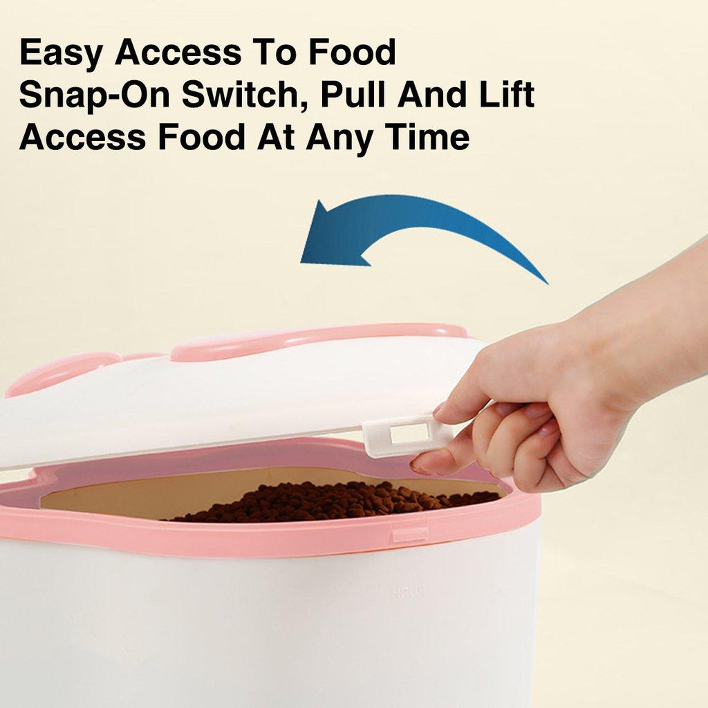3kg Pet Food Storage Container Cat Dog Food Bucket with Lid for Fresh Keeping