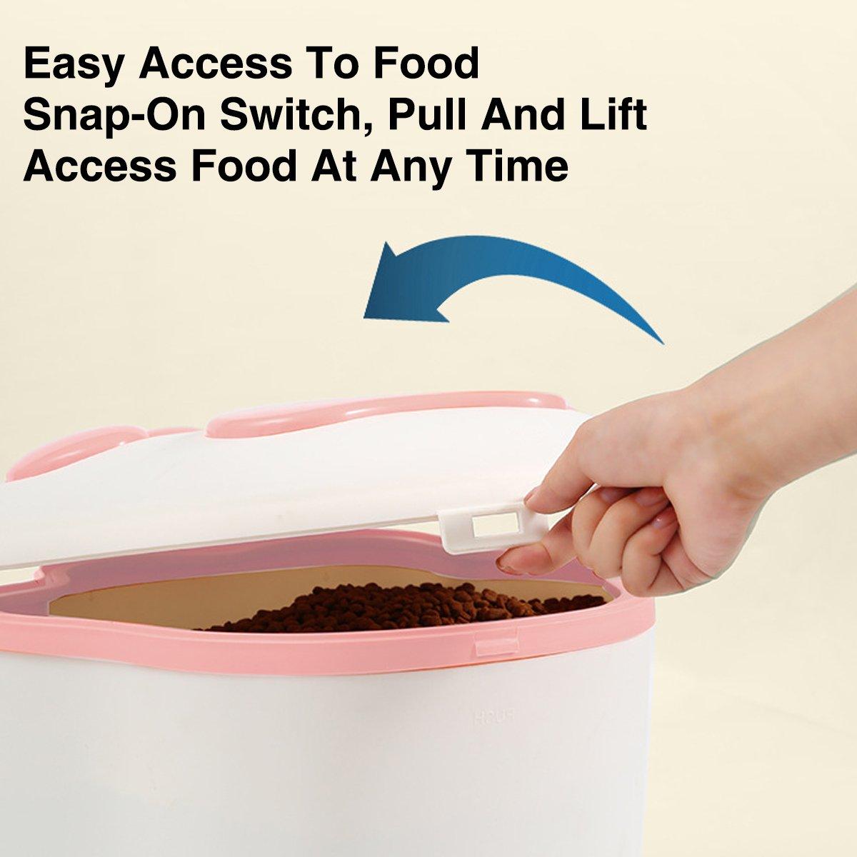 3kg Pet Food Storage Container Cat Dog Food Bucket with Lid for Fresh Keeping
