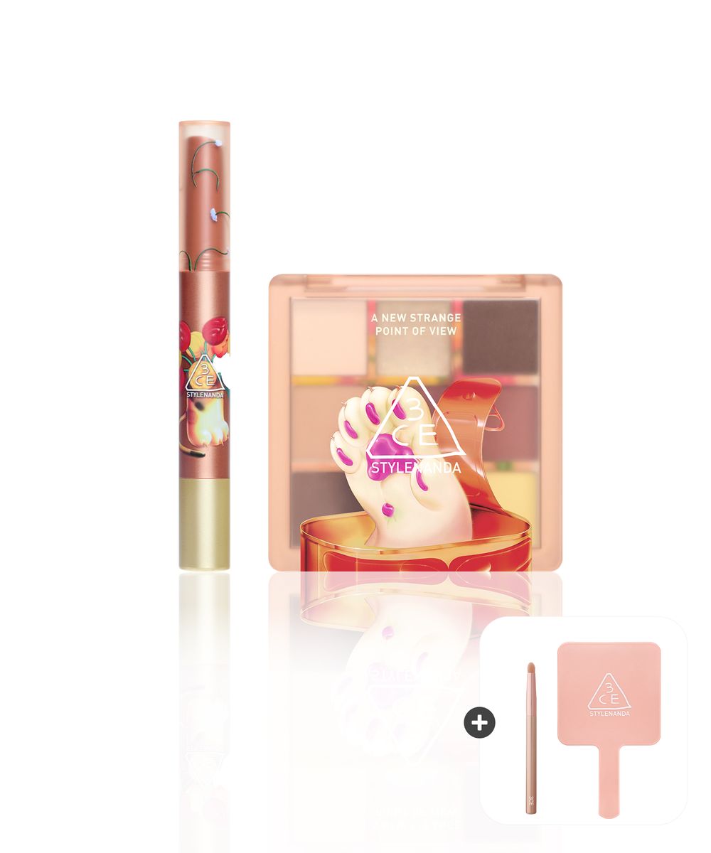 Ram Han x 3CE Scarf Edition Set[Shine Reflector & Multi Eye Color Palette]