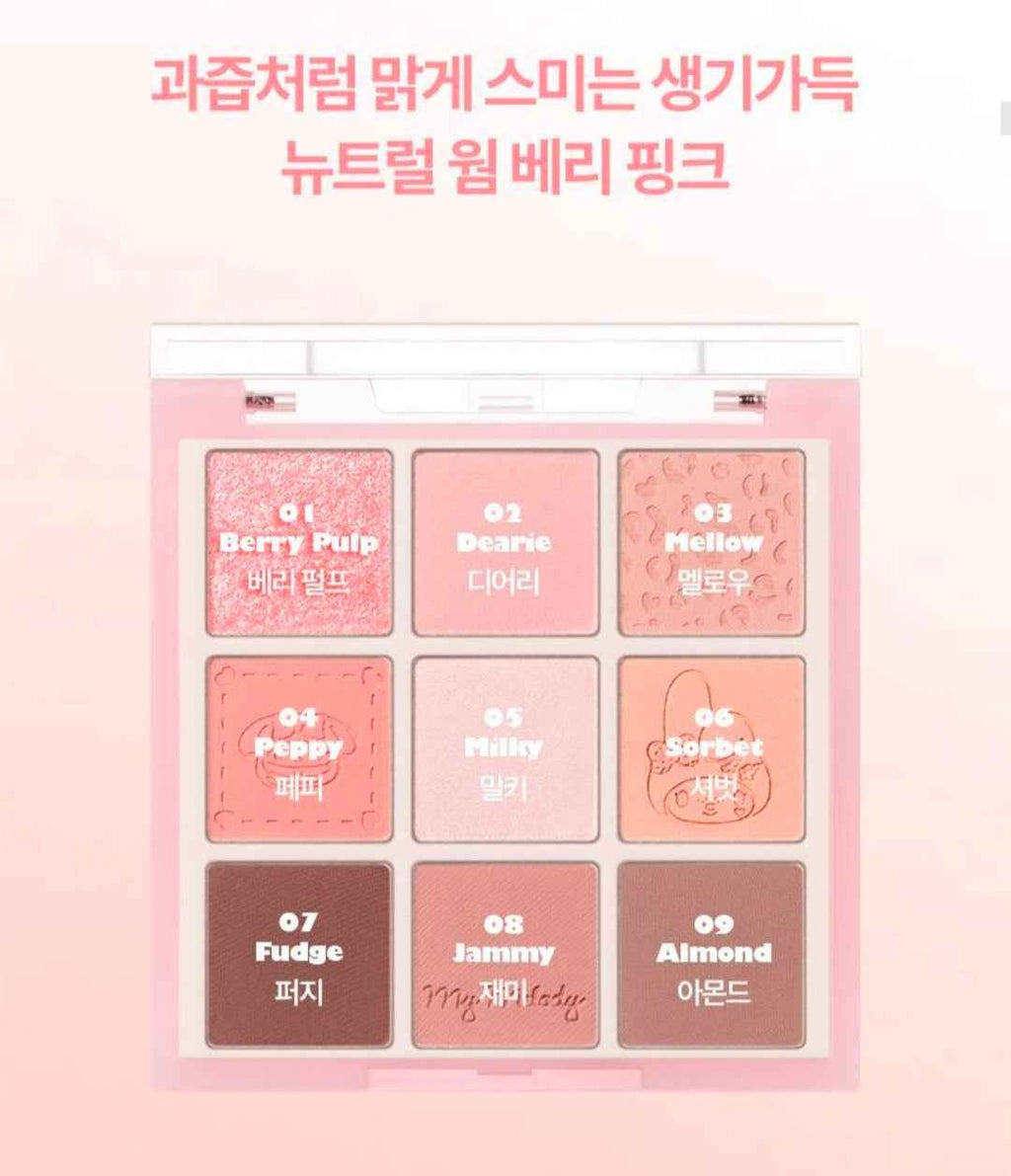 Holika Holika x Sanrio My Save Mood Eye Palette + Mirror keychain