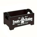 Dog Treat Container Wood Dog Food Storage For Cat Dogs With Paw Print Design
